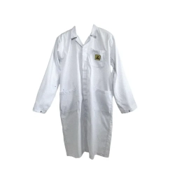 Fartuch Antystatyczny, Laboratoryjny, ESD, Biały